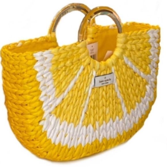Kate Spade Lemon Medium Tote picnic perfect yellow - Picture 3 of 10